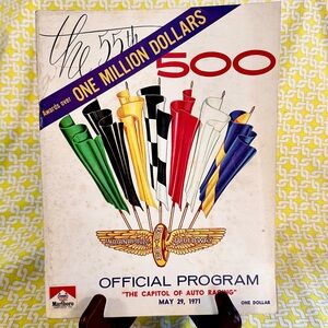 1971 Indianapolis 500 Official Program - Vintage Racing